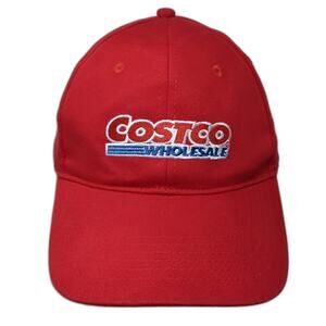 Costco Wholesale Slideback Baseball Cap Red One Size Adjustable Embroidered HPI